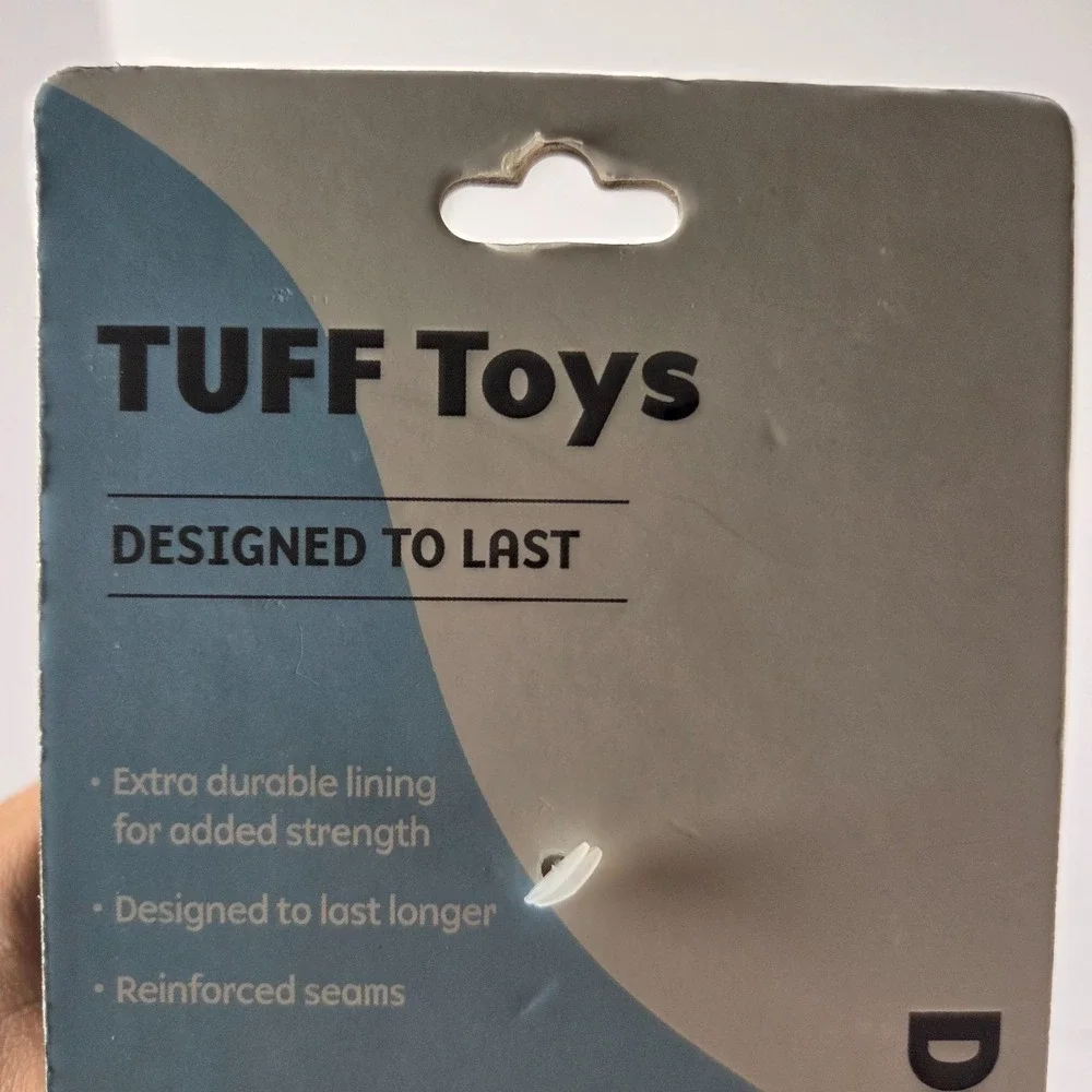 Tuff Toys Orca Whale Dog Toy 17 Inch Black Plush Squeaky Durable Reinforced New